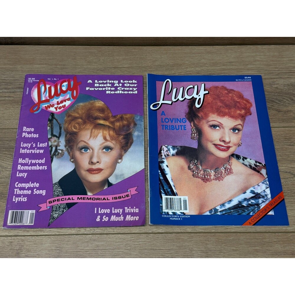 Lucille Ball Memorial Tribute Magazines 1989 Lucy We Love You & A Loving Tribute